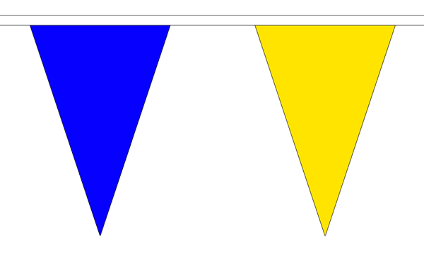 Royal Blue and Yellow Alternating Bunting